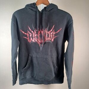 Jeffree Star Weirdo Hoodie Black Thrash‎ Metal Graphic Pullover Sweatshirt Small